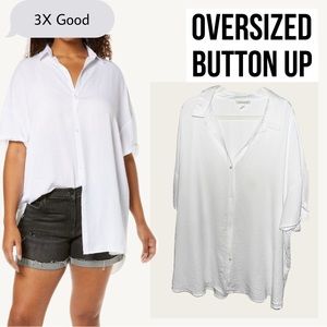 Oversized White Button Up